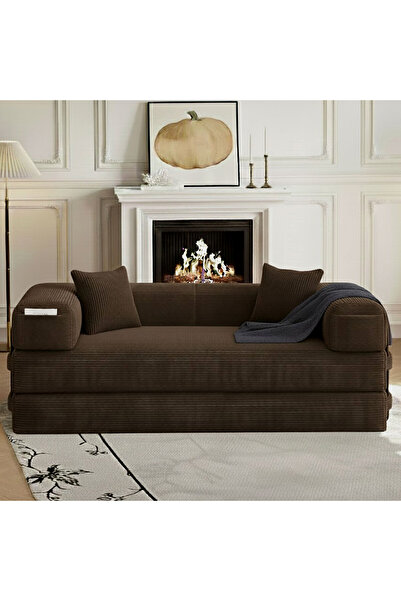 foamly İkon Fitilli Kadife Modüler Koltuk Kanepe Tamamen Sünger