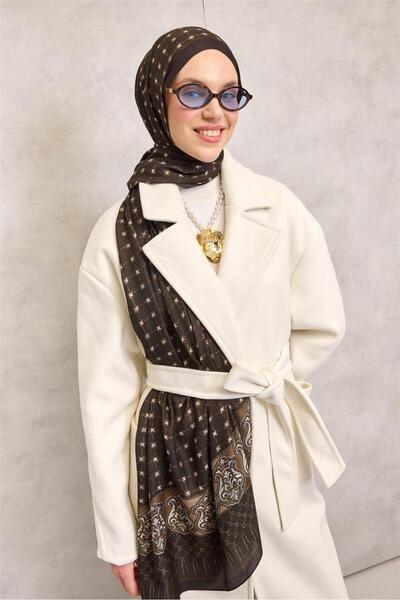 Silk Home Floş Viscose Organic Shawl Rope Pattern Καφέ Σοκολάτα 195x75