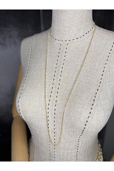 B3 Aksesuar Dorika Zincir Uzun Kolye 90 cm
