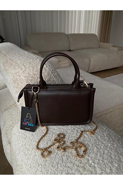 ÇANTA Cat Bag Kahverengi Kadın Kutu El Çantası