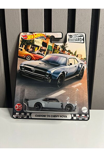 HOT WHEELS Premium Custom 70 Chevy Nova Model Araba (Gri)