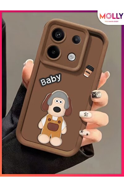 Molly Fallow Edges Thick 3D Embossed Cute Gromit Silicone Case for Xiaomi Red...