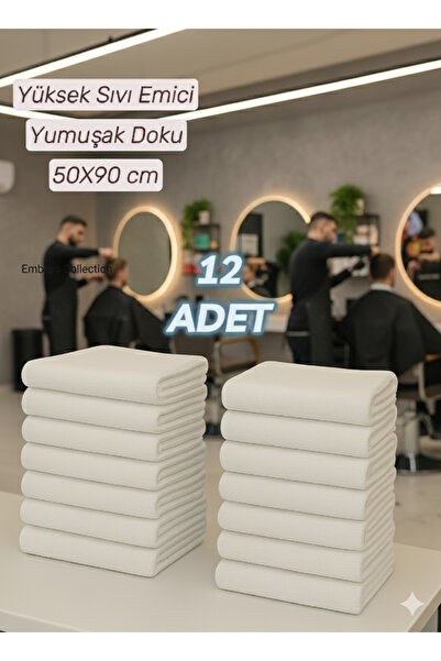 embays collection (12 Pieces) 50X90Cm Cotton Towel, Barber Towel, Hairdresser...