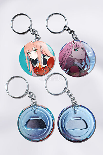 ZipZap سلسلة مفاتيح على شكل زينة حقيبة من أنمي دارلينج إن ذا فرانكس (قطعتان)