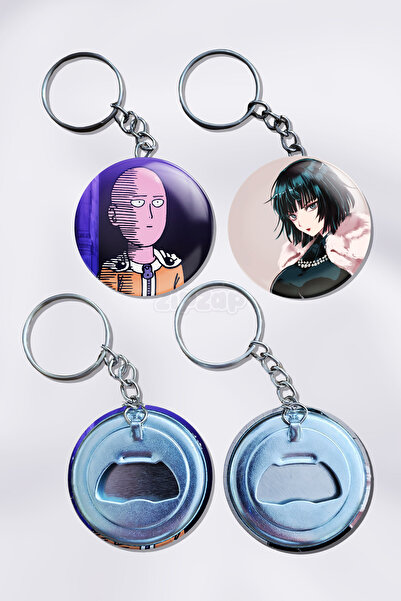 ZipZap سلسلة مفاتيح على شكل شخصية وان-بانش مان من الأنيمي (قطعتان)