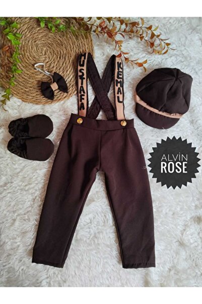 Alvin Kahve Taba Doğum günü Konsept Salopet takım