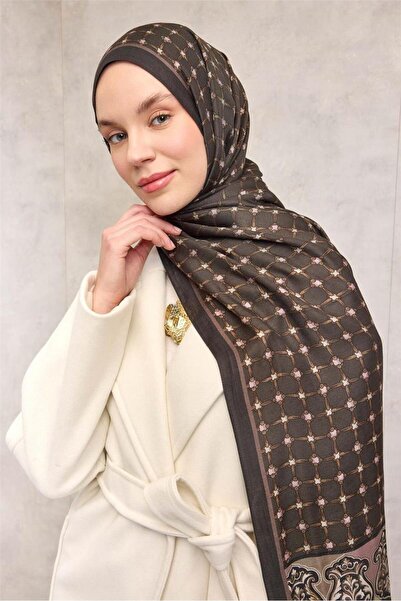 Silk Home Floş Βιολογικό Σάλι Βισκόζης Μοτίβο Σχοινί Καφέ 195x75