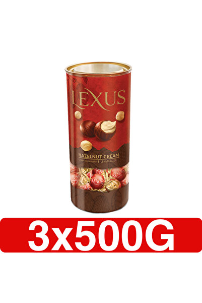 Lexus CIOCOLATĂ COMPUSĂ CU LAPTE UMPLUTĂ CU CREMĂ DE ALUNE DE PĂDURE 3 X 500G