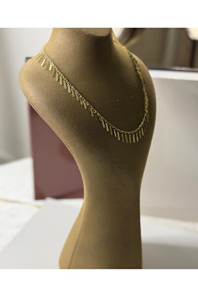 B3 Aksesuar Gold Bar İnce Zincir Kolye