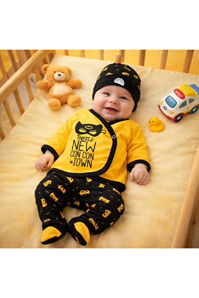 Arin Baby BATMAN 5 Lİ YENİDOĞAN SET/ERKEK BEBEK HASTANE ÇIKIŞ SETİ /%100 PAMU...
