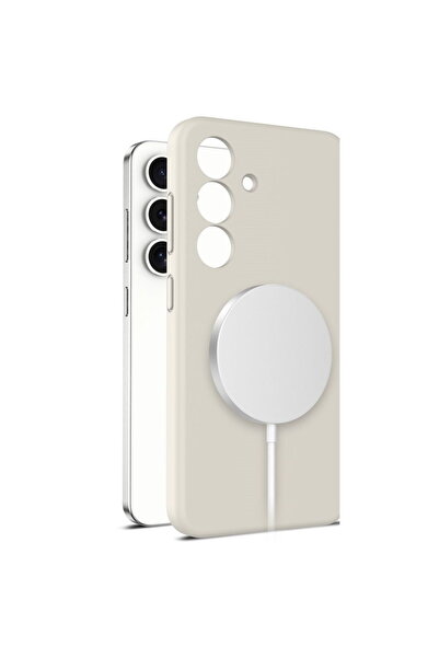 Tech-Protect Samsung Galaxy S25 MagSafe Silicone Case - Latte