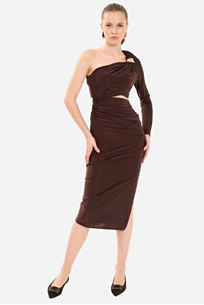 QUİZAS One-Sleeve, Open-Waist Dress