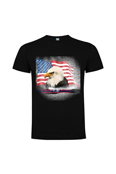 Printees Tricou bărbat - Acvila cu drapel american