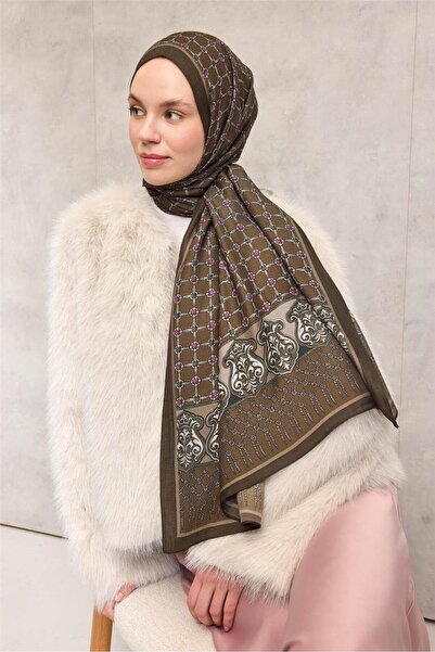 Silk Home Floş Viscose Organic Shawl Σχέδιο Σχοινί Σκούρο Πράσινο 195x75