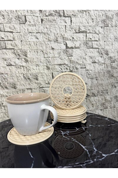 basko3d 3D Baskı Kahve ve Çay Bardak Altlığı – 6’lı Set – Dekoratif Tasarım