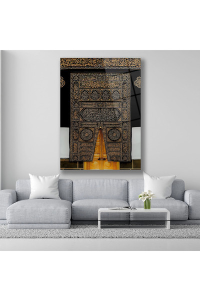 DEKORİCACAM Kabe Kapısı Cam Tablo