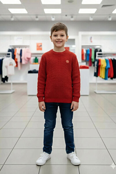 STYLENEST Children's Thessaloniki Knit Transitional Sweatshirt Crew Neck Cott...