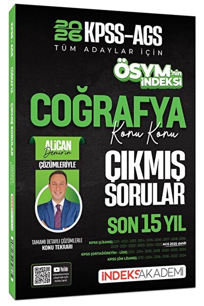 İndeks Akademi 2026 KPSS MEB-AGS Coğrafya ÖSYM nin İndeksi Çıkmış Sorular Son...