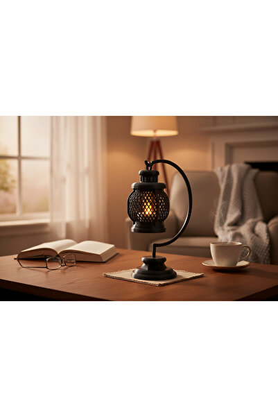 KOÇER AWM Gaz Lambası Tasarımlı Tea Light Masa Lambası Askılı ve Ayaklı