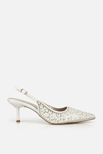 Yaya by Hotiç Kadın Kemik Taşlı Arkası Açık Stiletto