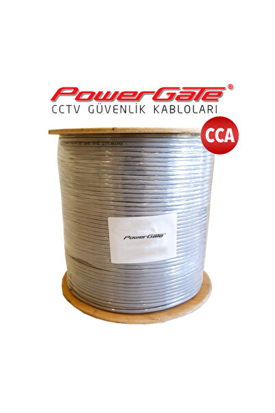 Powergate CELL 250mt، 2+1 (2x0.22+0.25) CCA 40% سبيكة نحاسية، كابل أمان CCTV
