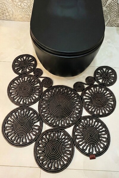 GNG Home Tekstil Jute Rope Trikot Model Toilet Seat Mat