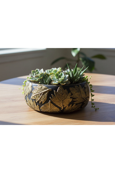 OEM Beton saksı sukulent bonzai teraryum arajman çiçek saksısı genişlik:21cm(...