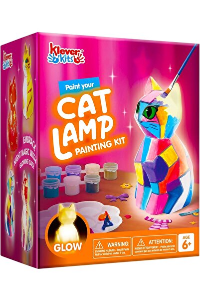 Klever Kits مجموعة طلاء مصباح على شكل قطة