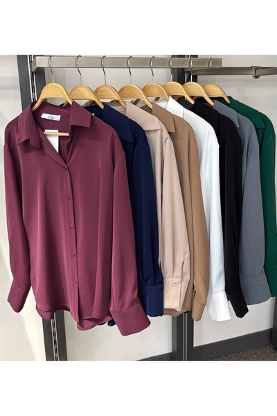 nefes butik Kırışmayan Yeşil Kadın Gömlek – Ütü Gerektirmeyen Rahat & Şık Model