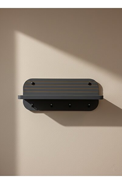 UMN DECOR Ceviz Modern Ahşap Anahtarlık, Raf Tablalı Dekoratif Anahtar Askısı...