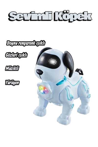 Joyfer Disko Işıklı Yürüyen Köpek Oyuncak İpli Müzikli Emeklemeye ve Yürümeye...