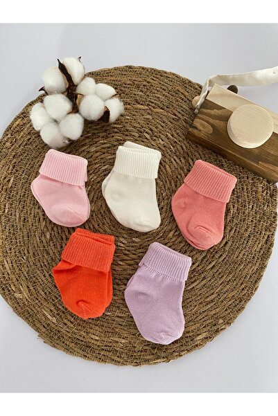 GLORY BABY Organic Cotton Unisex 5-Piece Premium Newborn Baby Socks - Boxed