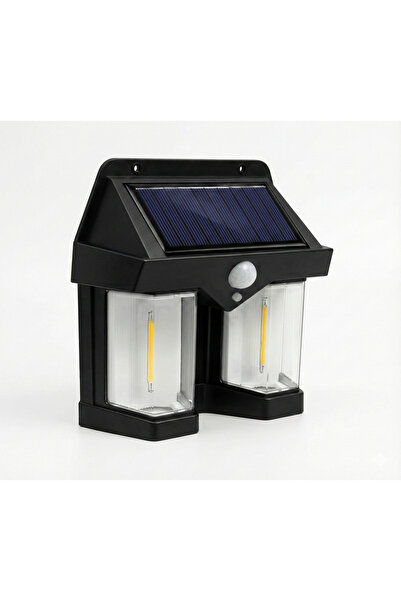 CALIBURN Solar Güneş Enerjili Hareket Sensörlü Çift COB LED Dış Mekan Duvar L...