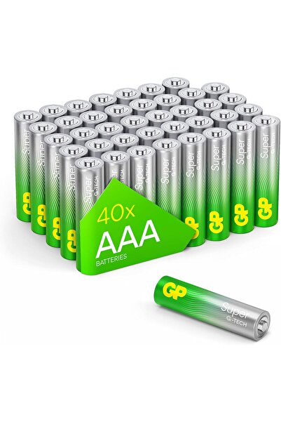 GP بطاريات قلوية فائقة 15 فولت، 40 بطارية AAA