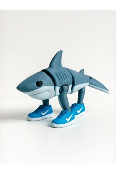lowell home مجسم القرش المتحرك من إيكو لونج 12 سم - ديكور مع أحذية رياضية