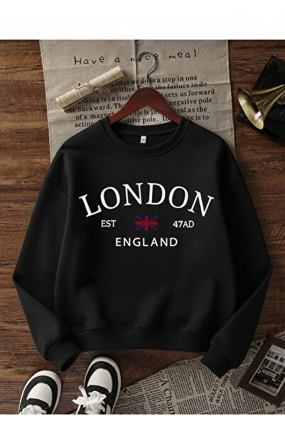 Mayer Butik Unisex Γυναικεία/Ανδρικά φούτερ με στάμπα London, με λαιμόκοψη πο...
