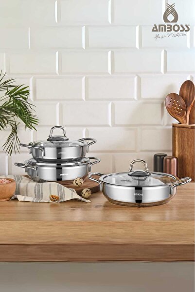 Amboss 6 pcs shallow casserole mini set-stanless steel