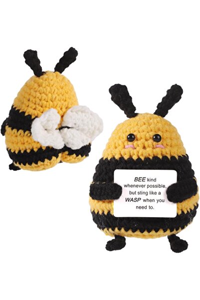 Generic دمية نحلة كروشيه مرحة وإيجابية