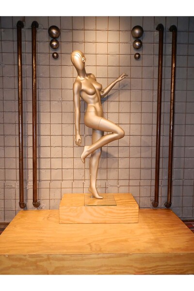 MD Vİtrin Dekorasyon Modern ve Zarif Delüks Vitrin Mankeni Vizon Renk