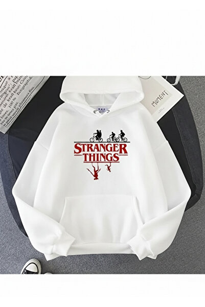 Mayer Butik سترة سترينجر ثينجز مطبوع قصة فضفاضة مبطن بالصوف بغطاء رأس