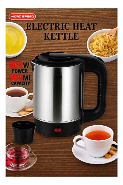 Micro Speed Electric Stainless Steel Kettle – 500ml, (600W)