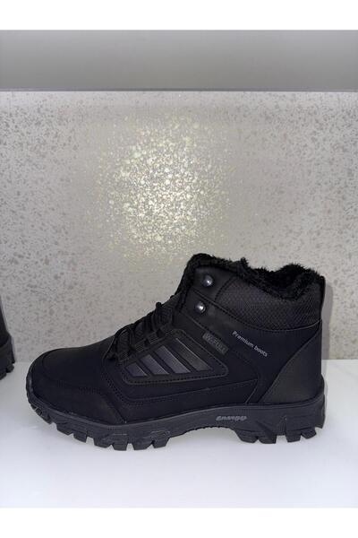 MYSSTORE Erkek Kar Botu Özel Üretim 45 Numara SİYAH