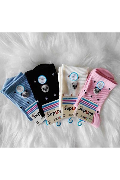 A&D HANDMADE Dündar Plus Soft Scented Seamless Cotton Women's Socks (Pack of 4)