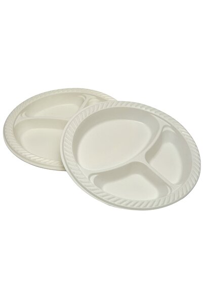 Soyalan 2 قطعة صحون بلاستيكية 3 أقسام 10 لوكس