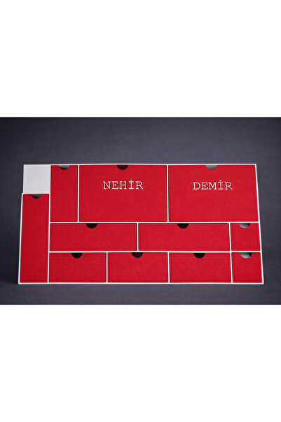 GenelTedarik 11KUTUCUKLU İSME ÖZEL ADVENT CALENDAR KIRMIZI-BEYAZ (İÇİ BOŞ GÖN...