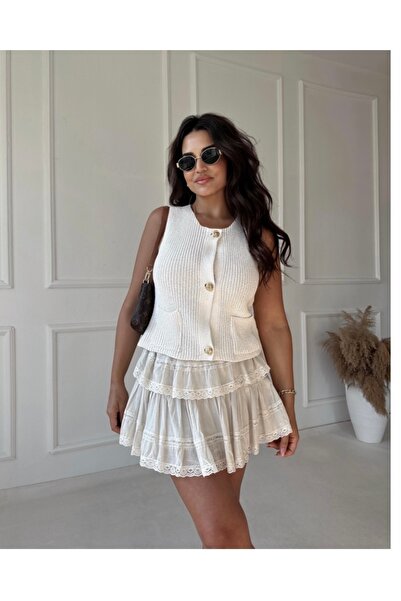 Nişantaşı Gold Buttoned Vest