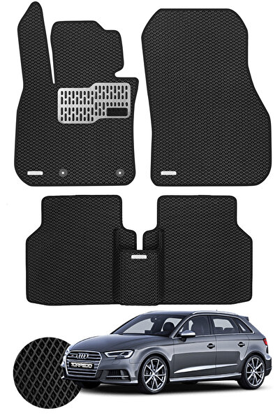 TORPEDO Audi A3 2013-2020 Arası Hatchback Uyumlu Hücreli Premium Eva Paspas S...