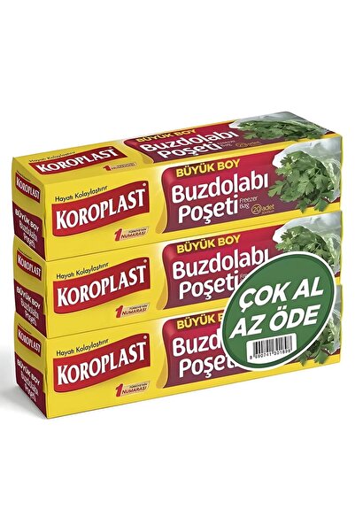 Koroplast 2 قطعة حقيبة ثلاجة كبيرة الحجم 60 قطعة 30x45 سم (3x20 قطعة)