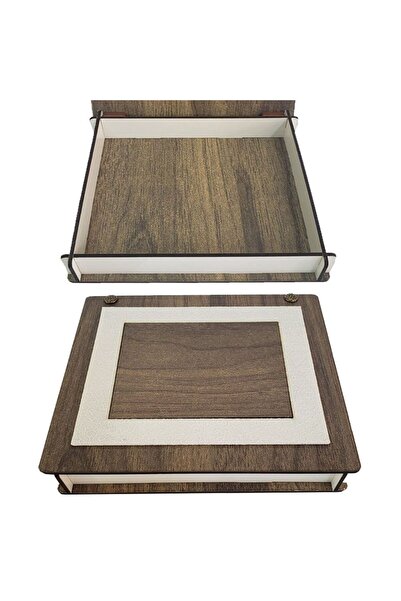 PERİBOİA صندوق خشبي مغلف بالجلد