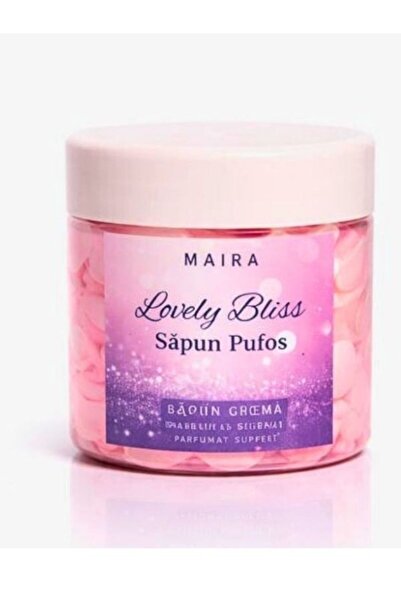MAIRA COSMETICS MAIRA – Săpun Pufos Tip Frișcă (Cremă) Lovely Bliss, 100 g + Burete Exfoliant Cadou